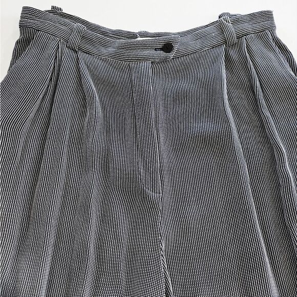 Vintage Ann Taylor Checked High Waisted Pleated Wide Leg Relaxed Trouser Pant 14 - Picture 3 of 11